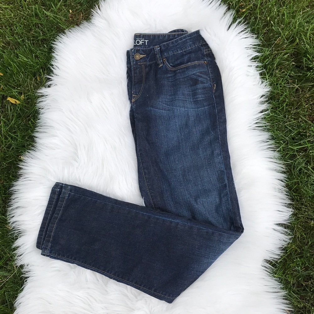 Ann Taylor Loft Curvy Straight Jeans 26